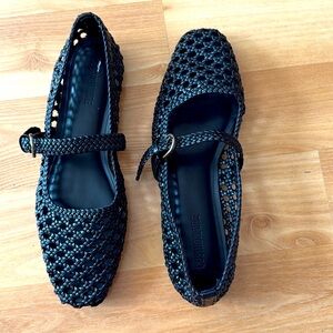 Black Woven Women's Shoes